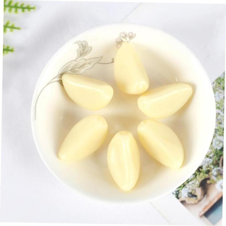 3 Sätze 3 Sets Künstlicher Knoblauch Küchendekoration Gemüse Display Requisiten Knoblauchflocken Dekor Gefälschtes Gemüsemodell Gefälschtes Gemüse Simuliertes 12 Stück * 3