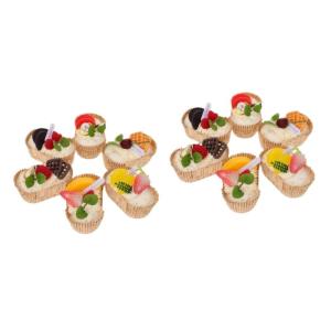 Fake Kuchen künstliche Kuchen 12 Stücke Simulierte Brot Modell Dessert Gefälschte Cupcake Modell Simulation Cupcake Display Requisiten Realistisches Essen