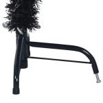 Kunstkerstboom met standaard, hoge kunstkerstboom, 120 cm hoog, kerstdecoratie van pvc en staal, zwart