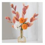 Kunstblumen Künstliche Blumen-Pflanzen-Set, künstliche Seidenblumen mit Leichter Luxus-Vase aus Schmiedeeisen, für den Hochzeitshausgarten für jeden Anlass
