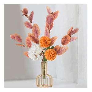 Kunstblumen Künstliche Blumen-Pflanzen-Set, künstliche Seidenblumen mit Leichter Luxus-Vase aus Schmiedeeisen, für den Hochzeitshausgarten für jeden Anlass