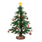 Kerst-tafeltop -decors, mini tafel kerstboom hout kerstboom ornamenten tafelbureau decoratie medium