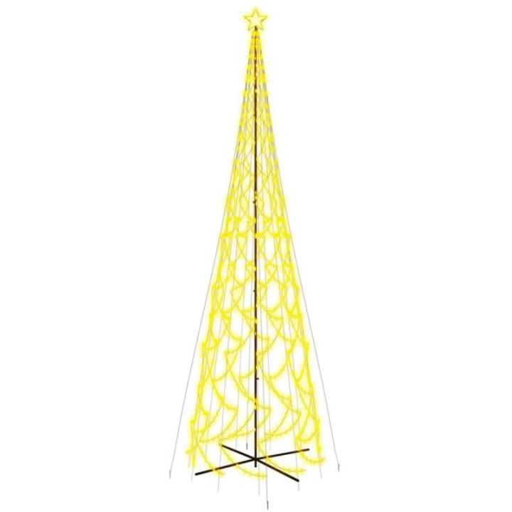 Mobili Weihnachtsbaum mit Kegel, warmweiß, 3000 LEDs, 230 x 800 cm, Weihnachtsdekoration, Weihnachtsbaum, künstlicher Weihnachtsbaum, dünner Ständer