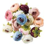 Decoratieve bloemen, , verschillende soorten, ca. diameter 4 - 5 cm (ranonkel - pastel - 28 g)