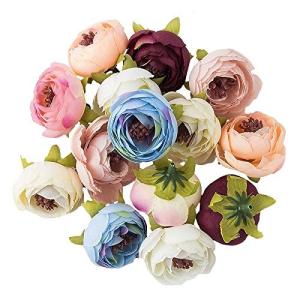 Decoratieve bloemen, , verschillende soorten, ca. diameter 4 - 5 cm (ranonkel - pastel - 28 g)