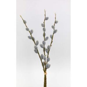 3-delige band wilgenkatjes Nature 46 cm FT kunstmatige wilgenkatje Salix palmkatje