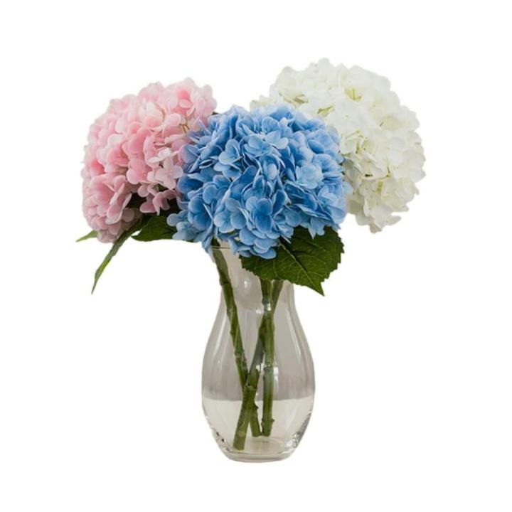 Kunstblumen Wunderschöne Hortensien-Blumensträuße aus Kunstseide, DIY-Blumendekor, Heimdekoration mit Stielen, Tischdekoration für jeden Anlass