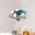 Gypsophila , 10 stuks, Gypsophila , Gypsophila, namaakbloemen, boeketten voor bruiloft, bruid, feest, woondecoratie (blauw en wit)