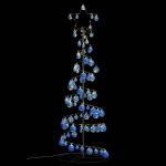 Weihnachtsbaum Kegelform mit Kugeln 100 LEDs Warmweiß 150 cm