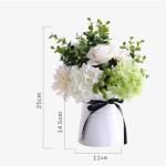 Kunstblumen Künstliche Blumen im Topf, Kunstblumen-Arrangement mit Keramikvase für Zuhause, Büro, Küche, Schlafzimmer, Hochzeitsdekoration für jeden Anlass