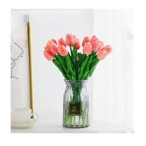Kunstblumen Künstliche Blumen, Tulpe mit Vase, künstliche Pflanzen, künstliche Pflanzen für Heimdekoration – Seidenblumen-Arrangement für Partys für jeden Anlass