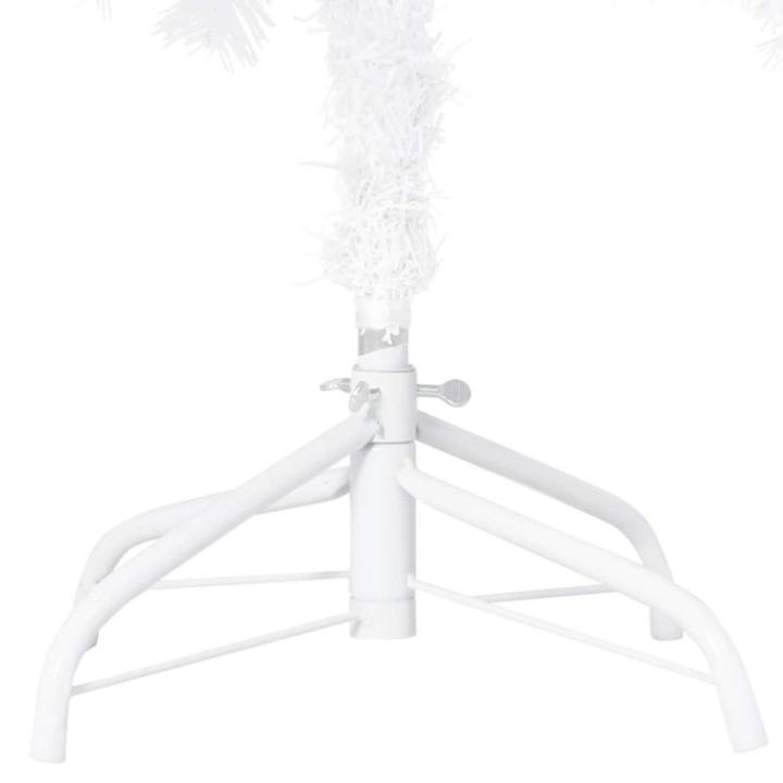 Kunstkerstboom met verlichting en ballen, dennenboom, kerstboom, decoratieve boom, kunstboom, kerstdecoratie, kerstdecoratie, kerstsfeer, kerstdecoraties, wit, 180 cm