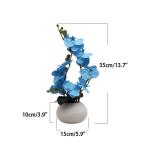 Kunstblumen Künstliche Phalaenopsis-Blumen-Arrangement Kunstpflanzen im Keramiktopf Seidenblumen für Hausdekorationen, Badezimmer für jeden Anlass