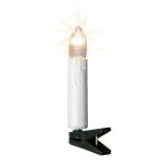 Lichtsnoer kerstboom, 16 kerstkaarsen elk 20 lumen, 6 m verlicht, mini-lichtketting voor binnen met stekker, kaarslichtsnoer, groene kerstboomkaarsen, wit, 611618