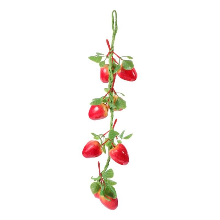 8St Simulierte Erdbeere gefälschte Erdbeerrebe Simulation gefälschte Erdbeere Artificial Plant künstliche früchte Anhänger aus künstlichen Früchten simuliertes Obst Styropor