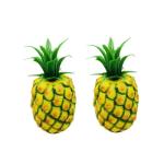 3 Sätze Simulation Ananas-Modell Lebensechte Fruchtdekoration Spielzeug Obst Prop-Modell Künstliche Früchte Plastikobst Nachahmung Ananas-Modell Früchte Foto Requisiten 2 Stüc
