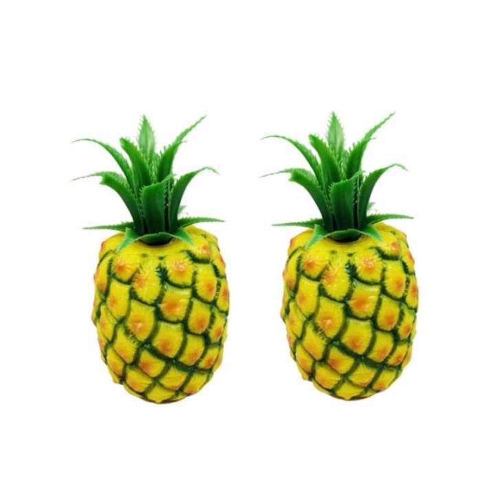3 Sätze Simulation Ananas-Modell Lebensechte Fruchtdekoration Spielzeug Obst Prop-Modell Künstliche Früchte Plastikobst Nachahmung Ananas-Modell Früchte Foto Requisiten 2 Stüc