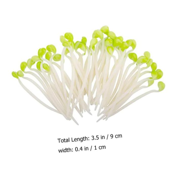 4 Sätze Künstliche Bohnensprossen Home Decor Wohnungsdeko Restaurant-Display-gemüse Realistisches Obstspielzeug Sojasprossen Aus Kunststoff Künstliches Gemüse Plastik 50 Stüc