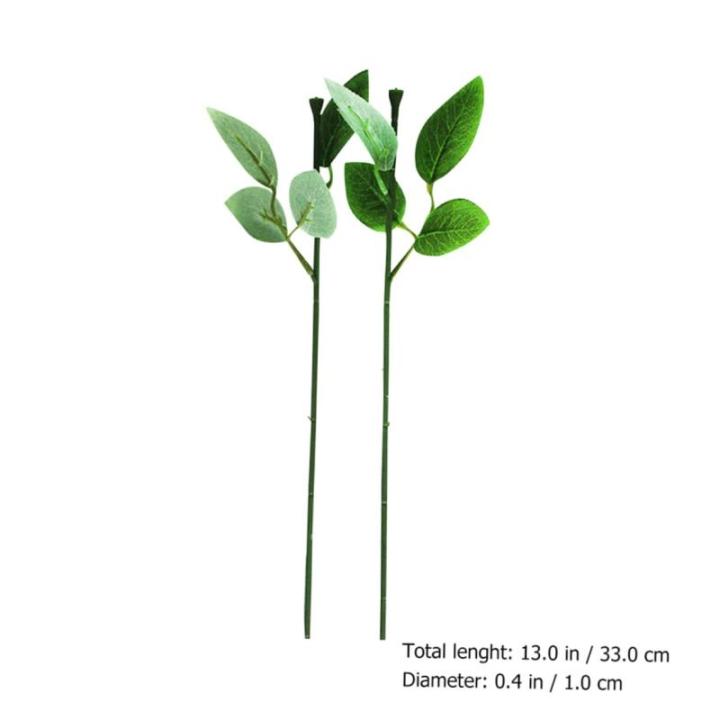 120 STK Rosenstiel künstlicher Kranz Rosenblütenstiel grünes Blatt künstliche blüten Artificial künstliche Rosen handgemachtes Material grüner Blumenstieldraht Kunststoff