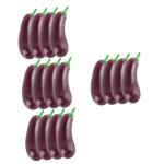 4 Sätze Simulation Aubergine Dekoratives Auberginenmodell Hausmodell-Dekoration Miniatur Aubergine Zarte Miniatur-aubergine Realistisches Miniaturspielzeug Mini-dekor 4 Stück * 4