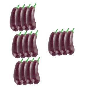 4 Sätze Simulation Aubergine Dekoratives Auberginenmodell Hausmodell-Dekoration Miniatur Aubergine Zarte Miniatur-aubergine Realistisches Miniaturspielzeug Mini-dekor 4 Stück * 4