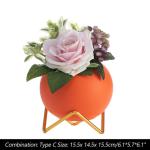 Kunstblumen Künstliche Blumen mit Keramikvase, gefälschte Seidenblumen, nordisches Licht, Luxus-Simulationsblume, Heimtischzubehör für jeden Anlass