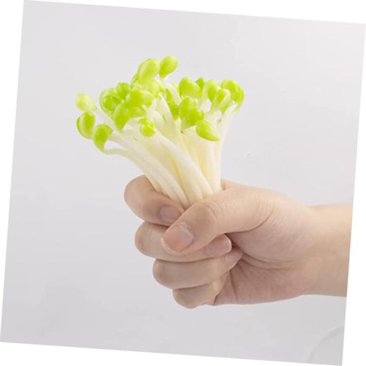 3 Sätze Sojasprossen Foto Requisite Gefälschtes Gemüsemodell Künstliche Bohnensprossen Lebensechte Künstliche Sojasprossen Dekoratives Gemüse Plastik Light Green 50 Stück * 