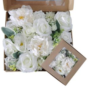Künstliche Pfingstrosen-Blumen-Kombibox-Set für selbstgemachte Hochzeitssträuße, Tafelaufsätze, Arrangements, Partys, Babypartys, Heimdekorationen