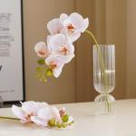Orchideenstiele, künstliche Blumen, fühlt sich echt an, Phalaenopsis, 45 cm, künstliche Orchideenzweige mit 5 großen Blumen für Vase, Hochzeit, Party, Zuhause, Garten, Dekorat