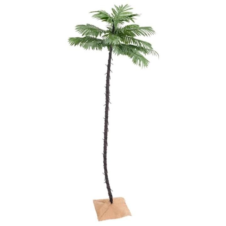 Künstliche Palme mit 192 LEDs Dekobaum Kunstbaum Deko für Weihnachten, Party, Hochzeit, Garten, Balkon Warmweiß 300 cm