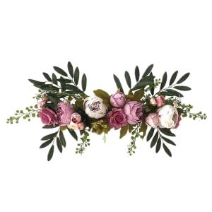 1 Stück Künstliche Rosenblütengirlanden, mit Künstlichen und Grünen Blättern Wie Abgebildet, für Dekorationen im Haus, und Garten