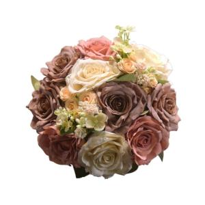 Künstliche Rosensträuße, Brautsträuße für Brautjungfern mit Band für Hochzeit, Zeremonie, Jahrestag, Foto-Requisiten