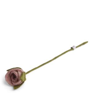 Handvilten rozen - van vilt (per stuk) - vilten roos - vilten bloemen - handgemaakt - Fair Trade (rosé (1 stuk))
