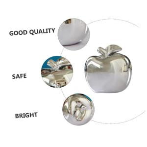 1Stk -Keramik-Ornament Fälschung weihnachtsäpfel Dekoration Weihnachtsmodell Chrom kreative büro Dekoration Party dekorative Requisite Weihnachtsverzierung Silver