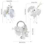 Hochzeits-Reifenstrauß, Hochzeits-Braut-Ansteckblumen, Handgelenk-Ansteckblumen, Hochzeitskranz für die Braut, Brautjungfern, Hochzeitsfeier