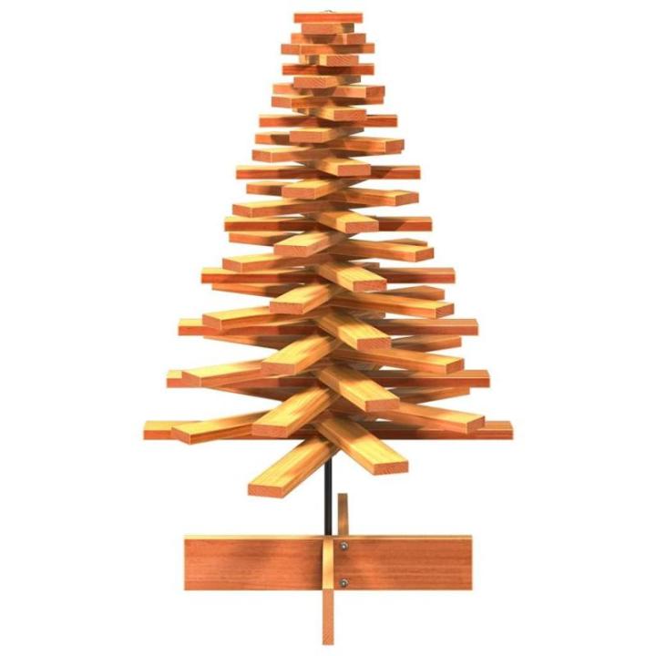 Kerstboom, dennenboom hout om te versieren, kerstboom houten boom DIY kerstdecoratie decoratieve boom kerstdecoratie, wasbruin 100 cm massief hout grenen