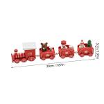 Weihnachten Deko Draußen Stücke von Weihnachten Zug Dekoration Geschenk niedlichen Holz Mini Zug Set Kinder Weihnachtsfeier Geschenk (RED-1, One Size)