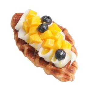 Fake Kuchen künstliche Kuchen 8 Stücke Gefälschte Waffel Kuchen Lebensmittel Modell Simulation Realistische Nachahmung Faux Waffel Replik Gebäck Realistisches Essen(D)