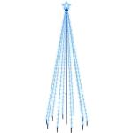 LED kerstboom met haringen lichtboom kerstdecoratie ster verlichting buiten verlichte lichtketting blauw 310 leds 300 cm
