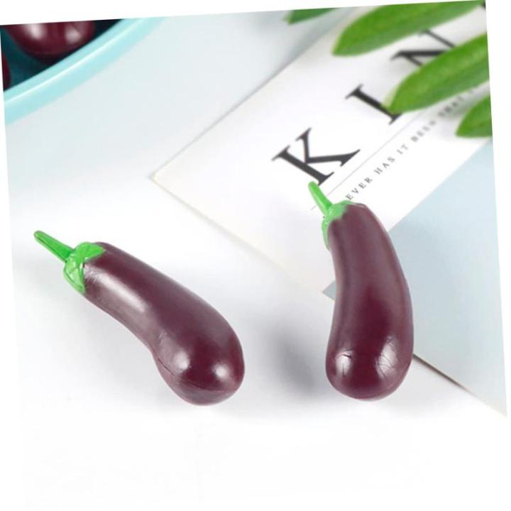 1 Satz Simulation Aubergine Miniatur Aubergine Heimdekoration Dekoratives Auberginenmodell Hausmodell-Dekoration Schöne Mini-hausdekoration Dekorative Mini-hausdekoration 4 Stück