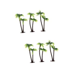 6 stuks meisjes knutselen kleine nepplanten bomen voor het decoreren van taarten geldboom mini- kleine kustbomen cilinder boomversiering kleine kokosnoot taart