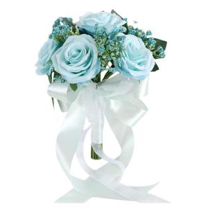 Braut Hochzeit Blume Seide Rosen Hand Bouquet Zubehör Frauen Party Dekoration