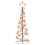 Weihnachtsbaum Kegelform mit Kugeln 100 LEDs Warmweiß 150 cm