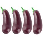 5 Sätze Simulation Aubergine Dekorative Mini-hausdekoration Interessantes Miniaturspielzeug Kdis-Spielzeug Zarte Miniatur-aubergine Kinderspielzeug Mini-Essen PVC 4 Stück * 5
