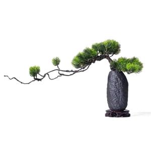 Künstlicher Bonsai-Baum Chinesischen Stil Simulation Begrüßen Kiefer Künstliche Bonsai Keramik Vase Set Wohnzimmer Zimmer Zen Dekoration Gefälschte Kiefer Bäume Künstliche B