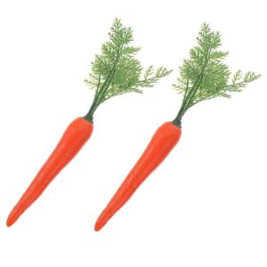 2st Künstliches Gemüsespielzeug Simulation Karotten Falsche Karotte Karottenschmuck Zu Ostern Ostern-karottenschmuck Ostern-Karotten-stütze Ornament Gefälscht Plastik Fenster