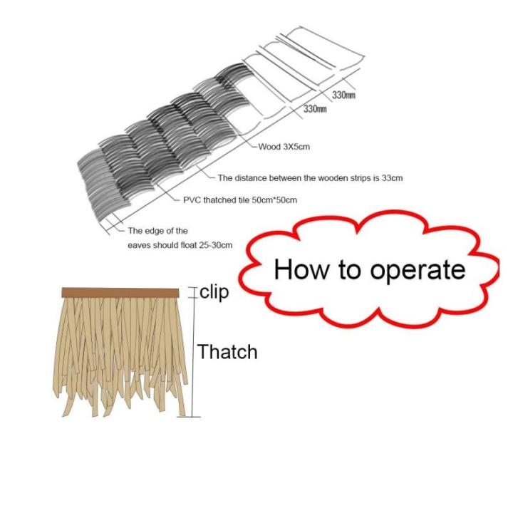 YYXDMFY Simulation Stroh Kunststoff Stroh Fliese künstliche PVC Holzhaus Pavillon gefälschte Stroh natürliche Dachdekoration feuerfest Künstliches Stroh Gefälschtes Stroh 50X5