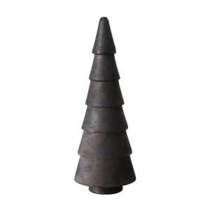 Houten decoratieve dennenbomen set van 3 15 cm om neer te zetten - zwart - kerstboomfiguur van grenen voor winterdecoratie - kerstboomdecoratie standaard tafeldecoratie raamdecorat