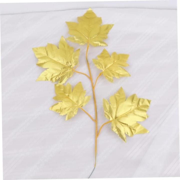 5St hochzeitsdeko weihnachtsbaumdeko gefälschte Herbstahornblattsträucher gemischte Beeren Golddekor Ahornblätter Bastelmaterial Künstliche Blätter Hilfsmaterial
