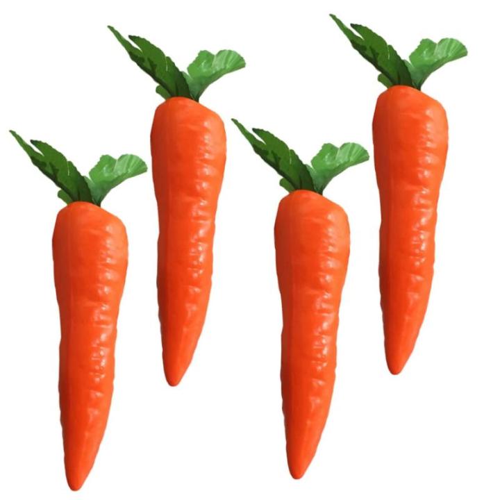 4 Sätze 4 Sets Künstliche Karotten Dekorative Karotten Karottendekorationen Ostern Simulation Mini Karotten Ostern Karotten Lebensmittel Spielzeug Gemüse 4 Stück * 4